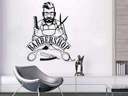 Barber Shop Sign Wall Decal Barbershop Logo Hipster Wall Decals Beauty Salon Vinyl Stickers Barber Shop Decor Barber Shop Barber Shop Sign