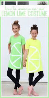 No Sew Lemon Lime Costume Tween Halloween Costumes Diy Halloween Costumes Easy Best Friend Halloween Costumes