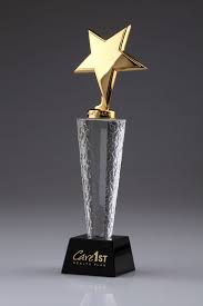 Fancy Gold Star Awards Supplier And Manufacturer In Usa Crystal Awards Plaque Design Trophy Design