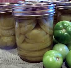 Canned Green Tomatoes Recipe Food Com Recipe Canning Green Tomatoes Green Tomatoes Pickled Green Tomatoes