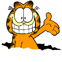 Resultado de imagem para garfield comendo