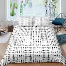 Shop wayfair for all the best gray comforter sets. Arrow Comforter Cover Set Exotic Bedding Set Tribe Duvet Cover Grey Arrows Pattern Bedspread Bohemian Retro Style Quilt Cover For Kids Teen Adult Luxury Microfiber Decorative White Queen Size Amazon In Home