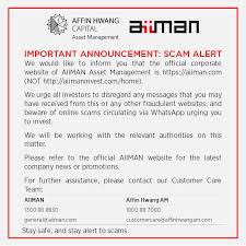 Home » malaysia » himrmykl. Important Announcement Affin Hwang Asset Management Facebook