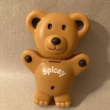 VINTAGE TEDDY GRAHAMS Snack Container Chocolate Chip Flip Top Nabisco!  $8.49