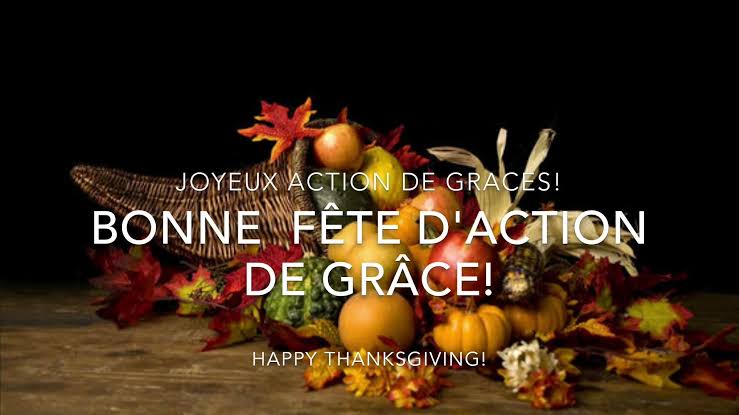 How to say Thanksgiving in French