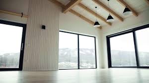 A Modern Interior Of Empty Living Room In A House Or Flat In New Home A Moving In New Home Concept Slow Motion Stock Video Footage Storyblocks