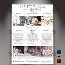 You can easily navigate between layers of the flyer to design a customized flyer. Wedding Photographer Pricelist Free A4 Flyer Psd Ai Template Photography Price List Template Photography Pricing Photography Pricing Template
