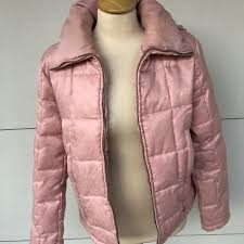 vintage esprit women s pink puffer jacket sz m