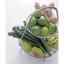 Two Tier Fruit Basket In Top Kitchen Storage Crate And Barrel Basketandcrate Panier De Fruits Corbeille De Fruits Plan De Travail Cuisine