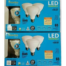 Sunrise 6 Pack Br30 Led 10w 2700k Soft White Indoor Outdoor Flood Light Bulbs 65 Watt