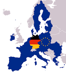 Download fully editable flag map of germany. Datei Map Of Europe With European And German Flag Png Wikipedia