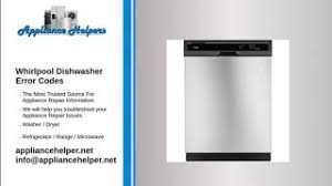 If you press any pad while your dishwasher is locked, the light flashes 3 times . Whirlpool Dishwasher Error Codes Appliance Helpers