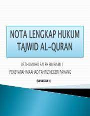 Hukum nun mati, hukum mim mati, alif lam syamsiah serta hukum mad menjadi hal mendasar untuk kita pelajari. Nota Lengkap Hukum Tajwid Al Quran Ust Hj Mohd Saleh Bin Ramli Pensyarah Maahad Tahfiz Negeri Pahang Bahagian 1 Tertukar Huruf Baris Tertinggal Course Hero