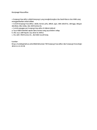 Konjungsi kronologis adalah konjungsi yang menghubungkan dua buah klausa atau lebih yang contoh konjungsi kronologis adalah kemduian, lalu, setelah itu, pada akhirnya, dst. Konjungsi Kausalitas Docx