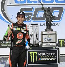 Talladega 2019 Chase Elliott Gets The Trophy Monster Energy Nascar Nascar Nascar Cup Series