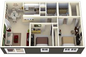 If you have house plans under 600 square feet: 50 Two 2 Bedroom Apartment House Plans Architecture Design