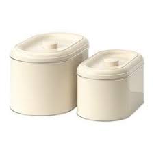 Beromlig Storage Tin With Lid Set Of 2 Beige Ikea In 2020 Ikea Finds Food Storage Organization Ikea Australia