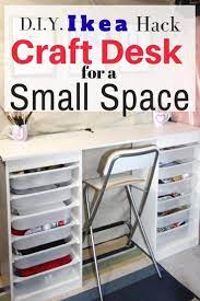 Stand comfortably or sit tall while you work on the impressive scratchproof and water resistant table top. Amazing Ikea Craft Table Hack Made Out Of 2 Storage Shelves