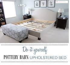 This is an easy bed to diy. Diy Pottery Barn Upholstered Bed Simply Made By Rebecca