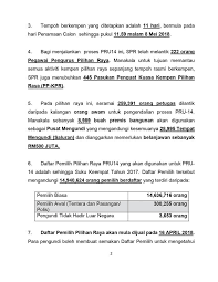 31.597 beğenme · 692 kişi bunun hakkında konuşuyor. Tarikh Pilihan Raya Umum Ke 14 Pru14 Panduan Semakan