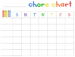 blank printable chore charts room surf com