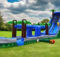 24 Tropical Giant Inflatable Waterslide with Pool