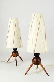 2 X 1950s Tripod Bedside Lamps Mid Century Danish Modern 30s 60s Mid Century Lamp Mid Century Modern Decor Mid Century Modern Lamps