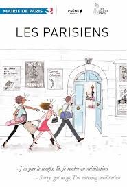 Les Parisiens Sur Les Murs De L H Tel De Ville Illustration Parisienne Parisiens La Parisienne