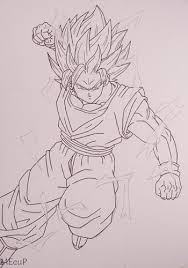 Dibujo De Goku Super Saiyan 2 Mi Esbozo En Un Pozo Las imágenes de goku para dibujar y colorear son excelentes para pasar un rato agradable con tus niños, imprime estos dibujos dibujenlos y recorten para adornar el cuarto de los chiquitines. dibujo de goku super saiyan 2 mi