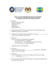 Ucapan hari raya nyepi dalam bahasa inggris. Teks Ucapan Perhimpunan Bahasa Inggeris