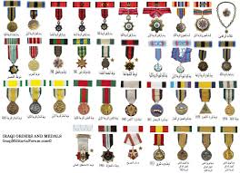 Iraqi Military Orders Medals And Ribbon Chart Iraqi
