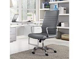 The computer chair insert cushion is 30% to 50% thicker than a normal chair. Lexmod Eei 1061 Gry Finesse Highback Office Chair In Gray Newegg Com