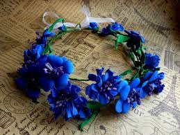 Gift Idea 946 By Sws On Etsy Dunkelblaue Blumen Blumenkrone Braut Blumen