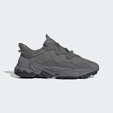 Adidas Black And Green Running Shoes Ozweego Tr Shoes Grey Four Grey Four Solar Green Ee7001 In 2020 Sneaker Schwarze Adidas Einkaufstasche