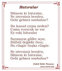 Cahit Sitki Taranci Hatiralar 2020 Ilham Veren Alintilar Psikolojik Gercekler Siir