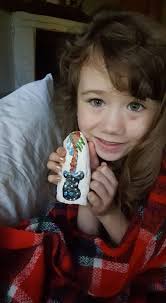 Hand painted pet memorial rock