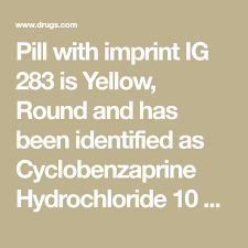 Pill With Imprint Ig 283 Is Yellow Round And Has Been Identified As Cyclobenzaprine Hydrochloride 10 Mg It Is Supplied By Invagen Phar Pill Imprinting Health