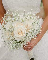 Baby S Breath W Roses Bridesmaid Bouquet Source Pinterest Bouquet Handbouquet Baby Babys Breath Bouquet Wedding Flower Bouquet Wedding Wedding Bouquets