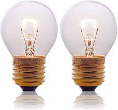 Oven Light Bulbs 40 Watt Appliance Replacement Bulbs For Oven Stove Refrigerator Microwave Incandescent High Temp G45 E26 E27 Socket Standard Lead Free Base 400 Lumens Clear 2 Pack Amazon Com