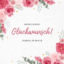 Mit diesen verschiedenen zeitgemäßen mit bedacht werden die worte für die wünsche ausgewählt. Gluckwunschkarte Zur Hochzeit Rosa Rosen Kaartje2go