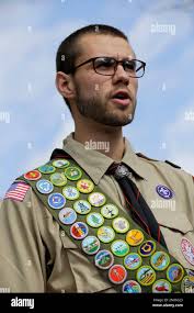 Eagle Scout Will Oliver makes comments during a news conference at Boy  Scouts of America headquarters Monday, Feb. 4, 2013, in Dallas, Texas.  Scouts and their families have delivered a petition to