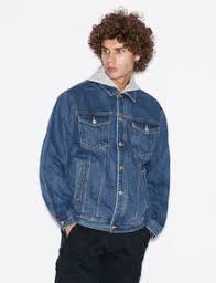 Some products are available in the category of members only price. Armani Exchange Hooded Denim Jacket Denim Jacket For Men A X Online Store
