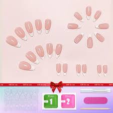Amazon.com: Gufonkod White French Tip Press on Nails - Almond Medium Glue  on Nails - 24PCS : Industrial & Scientific