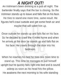A Night Out Funny Story Funny Stories Irish Men Wife Jokes