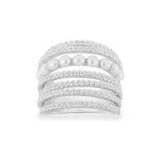 Apm lives by enjoying now to protect our future. White Hoop Ring With Pearls Silver Apm Monaco