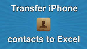 How To Export Iphone Contacts To Excel Youtube