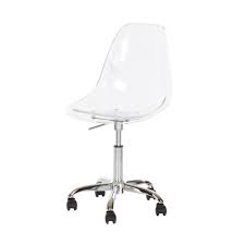 south shore acrylic office chair in clear 100075 the home depot clear office chair office chair acrylic desk chair