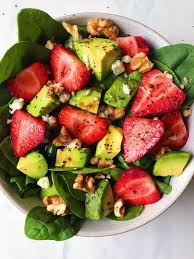 Avocado Strawberry Spinach Salad The Dish On Healthy Comida Saludable Comida Saludable Ensaladas Recetas De Comida