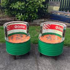 Vintage Love Ltd Recycled Oil Drum Chair Tonel Decoracao Mobiliario Artesanal Moveis De Pallets