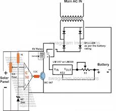 Solar panel testing shunt regulator schematic diagram showing all the components including how the the solar panel, current meter and voltmeter are solar panel testing shunt parts list. 3 Simple Solar Panel Mains Changeover Circuits Homemade Circuit Projects